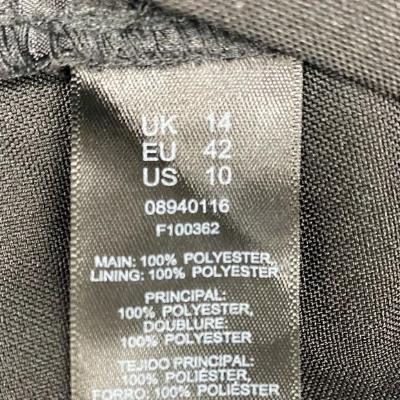 Asos Design Women’s Black Cropped High-Rise Pants, Front Seam, EUC, Size 14 - Picture 13 of 14